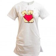 Подовжена футболка "Закохані ведмедики"