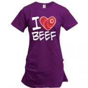 Подовжена футболка "I love Beef"