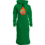 Женская толстовка-платье "Москва в огне"