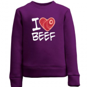 Детский свитшот "I love Beef"