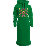 Женская толстовка-платье с цветами-колокольчиками