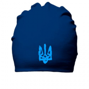 Хлопковая шапка с гербом Украины (стилизованный под краску)