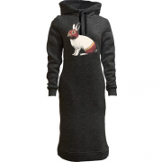 Женская толстовка-платье "Кролик-рестлер"