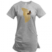 Подовжена футболка "Метелик на золотому листі"