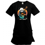 Подовжена футболка "Панда з гітарою"
