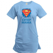 Подовжена футболка "Супер мама"