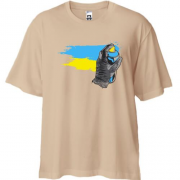 Футболка Oversize "Патриотическое граффити"