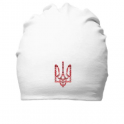 Хлопковая шапка с гербом в украинских орнаментах