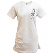 Подовжена футболка з гілочкою бавовни (Вишивка)