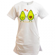 Подовжена футболка "Закохані авакадо"