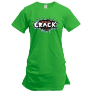 Подовжена футболка із серцем "Crack"