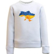 Детский свитшот с полигональной картой Украины