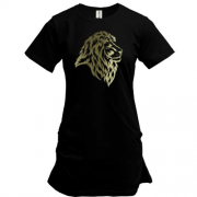 Подовжена футболка "Обличчя лева"