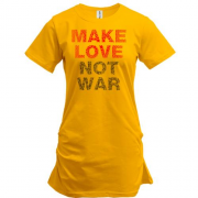 Подовжена футболка "Займайтесь коханням а не війною"