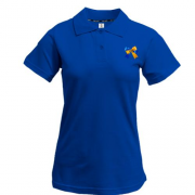 Жіноча футболка-поло "Жовто-блакитний бант"