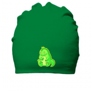 Хлопковая шапка с добрым зелёным драконом