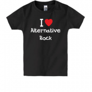 Детская футболка  I love alternative ROCK