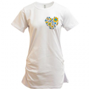 Подовжена футболка "Серце з квітів" (2)