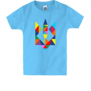 Дитяча футболка з різнобарвним гербом України