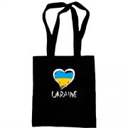 Сумка шоппер с надписью "Ukraine" и сердечком