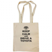 Сумка шопер Keep calm and drive a Toyota