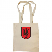 Сумка шоппер с красно-черным гербом Украины