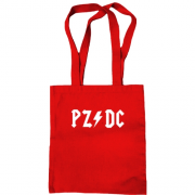 Сумка шоппер с надписью "PZ DC" (AC DC)