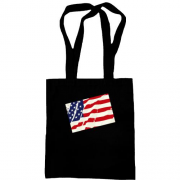 Сумка шоппер с потертым флагом США