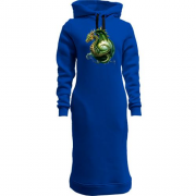 Жіноча толстовка-плаття Зелений дракон на ялинкові іграшці