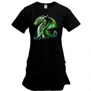 Подовжена футболка Зелений дракон АРТ (2)