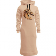 Женская толстовка-платье Деревянный дракон