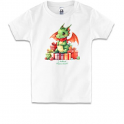 Детская футболка с дракошей на подарках