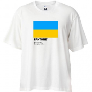 Футболка Oversize PANTONE Freedom blue, energizing yellow