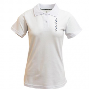 Жіноча футболка-поло з візерунком-волошками (Вишивка)