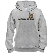 Худи BASE с надписью "Meow blyat" и котом