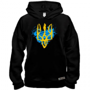 Худи BASE с гербом Украины (стилизованный под краску) 2