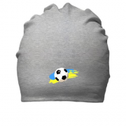 Хлопковая шапка "Футбольный мяч на флаге"