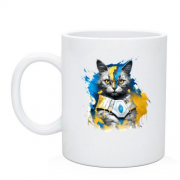 Чашка Кіт у жовто-синіх обладунках (2)