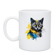 Чашка Кіт у жовто-синіх фарбах