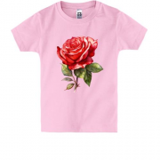 Детская футболка с нарисованой розой