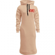 Женская толстовка-платье XO-XO с сердечками (Вышивка)