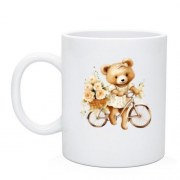 Чашка Плюшевий ведмедик на велосипеді