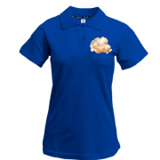 Жіноча футболка-поло Бежева акварельна хмара