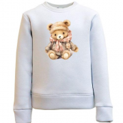 Дитячий світшот з плюшевим ведмедиком у шарфі