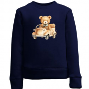 Дитячий світшот Плюшевий ведмедик на машині