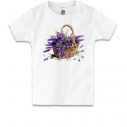 Детская футболка "Корзина с лавандой"