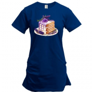 Подовжена футболка Лавандовий торт