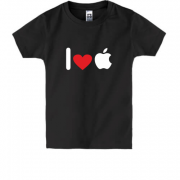 Детская футболка I love apple