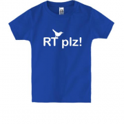 Детская футболка Twitter RT PLZ!