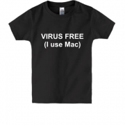 Детская футболка Virus free (I use Mac)